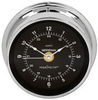 Clock - Meridian, Chrome case, Black dial -  - Maximum Weather Instruments