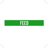 Brady B-946 White on Green Vinyl Self-Adhesive Pipe Marker - 2 1/4 in Height - 2 in Character Height - 14 in Length - Printed Msg = FEED - 7104-1 - 754476-90232 - R. S. Hughes Company, Inc.