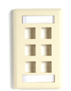 6-port Ivory Single-Gang Keystone Wallplate -- WPT478 - Image