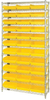 Open Wire Shelving, 12Shelves, 33Bin/yel; Shelving Unit Type Quantum Storage - 44AC8096 - Newark, An Avnet Company