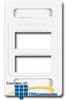 Siemon Single Gang Faceplate for 6 MAX Modules - MX-FP-S-06-02 - TelephoneStuff.com