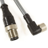 OBSOLETE - Alpha Connect EcoFlex PUR Cordset - M12 Male Straight to M8 Female 90° - 22AWG 4 Poles - DR04GW101 - Slate - 1M (3.28ft) - ALPDR04GW101-SL356 - Lapp Tannehill