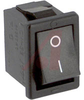 Switch, Snap-In POWER Rocker, ON-NONE-OFF, BLACK HOUSING, 6A @ 250VAC - 70191994 - Allied Electronics, Inc.