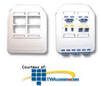 ICC Multi-Media Outlet - 7-Port Double Gang - IC108WBD - TelephoneStuff.com