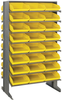 2 Side Sloped Rack, 16Shelves, 48Bin/yel; Shelving Unit Type Quantum Storage - 44AC6362 - Newark, An Avnet Company