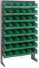 Sloped Rack, 8Shelves, 40Bins, Green; Shelving Unit Type Quantum Storage - 44AC6491 - Newark, An Avnet Company