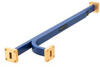 10 dB WR-42 Waveguide Broadwall Coupler with UG-595/U Square Cover Flange and E-Plane Coupled Port from 18 GHz to 26.5 GHz in Brass Copper -- SMW42EC002-10 - Image