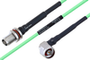Temperature Conditioned TNC Female Bulkhead to N Male Right Angle Low Loss Cable 60 Inch Length Using PE-P160LL Coax - PE3M0214-60 - Pasternack