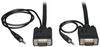 VGA Coax Monitor Cable with Audio, High Resolution cable with RGB Coax (HD15 and 3.5mm M/M) 35-ft. -- P504-035 - Image