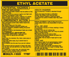 Brady B-928 Black on Yellow Rectangle Vinyl Hazardous Material Label - 4 1/2 in Width - 3 3/4 in Height - Printed Text = ETHYL ACETATE - 93529 - 754476-93529 - R. S. Hughes Company, Inc.