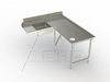 SDIR Series, Stainless Steel NSF Listed Soiled Dishtable Island Design - 3SDI-R-72 - AERO Manufacturing Company