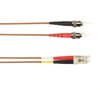 3m (9.8ft) STLC BN OM3 MM Fiber Patch Cable INDR Zip OFNP - FOCMP10-003M-STLC-BR - Black Box