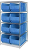 Open Wire Shelving, 5Shelves, 8Bin, Blue; Shelving Unit Type Quantum Storage - 44AC8181 - Newark, An Avnet Company