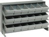 Sloped Bench Rack, 3Shelves, 18Bins, Gry; Shelving Unit Type Quantum Storage - 44AC6470 - Newark, An Avnet Company