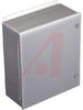 ENCLOSURE;NEMA 4;CONTINUOUS HINGE;QTR TURN LATCH;J BOX;10 X8 X4 ;STEEL;GRAY - 70066843 - Allied Electronics, Inc.