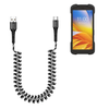 Zebra Scanner Charging Cable - Coiled USB-C Fast Charging Solution by AGOZ -- AG-COILAC_ZBR-GBSC - Image