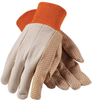 PIP 91-910PDO High-Visibility Orange Cotton Canvas Full Fingered Work & General Purpose Gloves - Straight Thumb - PVC Dotted Palm & Fingers Coating - 616314-16097 - 616314-16097 - R. S. Hughes Company, Inc.