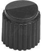 Knob, Control Style, 0.125 Inch Dia. Shaft, Spring Clip, Nylon, Black - 70216912 - Allied Electronics, Inc.