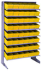 Sloped Rack, 8Shelves, 48Bins, Yellow; Shelving Unit Type Quantum Storage - 44AC6570 - Newark, An Avnet Company