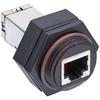 Ethernet Pass Thru RJ45 Female Receptacle Shielded -- 70069106