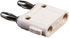 Double Banana Plug, 15A, Screw, White; Gender Pomona - 10M9198 - Newark, An Avnet Company