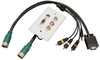 Easy Pull Type-A Connectors - M/F set of VGA, 3.5mm, RCA Audio, Composite Video -- EZA-VGACSAX-2 - Image