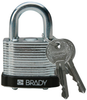 Brady Black Steel 5-pin Keyed & Safety Padlock 99520 - 1 9/16 in Width - 1 1/3 in Height - 17/64 in Shackle Diameter - 2 Key(s) Included - 754476-99520 -- 754476-99520 - Image