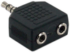 3.5mm Stereo Male to two 3.5mm Stereo Female Adapter - 251-130 - SFCable.com