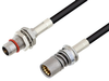 Slide-On BMA Plug Bulkhead to Snap-On BMA Jack Cable 6 Inch Length Using LMR-100 Coax - PE3C4925-6 - Pasternack