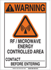 Brady B-555 Aluminum Rectangle White Radiation Hazard Sign - 10 in Width x 14 in Height - 35325 - 754473-16758 - R. S. Hughes Company, Inc.