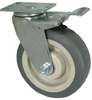Total Locking Caster - Flat Gray Soft Rubber - Model 4A - 4ARF5x2-ML - Caster City, Inc.
