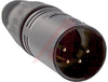 X-SERIES 4 PIN MALE XLR CABLE CONN. BLK/GOLD - 70088542 - Allied Electronics, Inc.