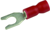 Terminal, Spade/fork, #6, Crimp, Red; Product Range Multicomp Pro - 34P2192 - Newark, An Avnet Company