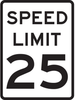 Brady B-120 Fiberglass Reinforced Polyester Rectangle White Stop Signs, Traffic Control Signs & Banners Sign - 18 in Width x 24 in Height - TEXT: SPEED LIMIT 25 - 75203 - 754476-75203 - R. S. Hughes Company, Inc.
