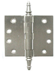 Builders Grade Hinge, Satin Nickel, Steeple Tip -- 805416