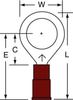 3M Scotchlok Red Butted Nylon Butted Ring Terminal MNG18-38RX - 1.12 in Length - 0.56 in Wide - 0.07 in Inside Diameter - 3/8 in Stud - 051128-58946 - R. S. Hughes Company, Inc.
