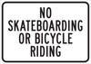 Brady B-959 Aluminum Rectangle White Loitering, Soliciting, & Trespassing Sign - Reflective - TEXT: NO SKATEBOARD - 115525 - 754473-18516 - R. S. Hughes Company, Inc.