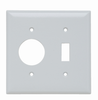 Combination Openings, 1 Toggle Switch & 1 Single Receptacle -- SP17W - Image