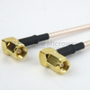 RA SMC Plug to RA SMC Plug Cable RG-316 Coax in 24 Inch and RoHS Compliant - FMC2828315LF-24 - Fairview Microwave Inc.