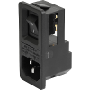 IEC Appliance Inlet C14 or C18 with Line Switch 1- or 2-pole and Fuseholder 1-pole -- 6762 - Image