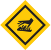 Brady B-555 Aluminum Rectangle Yellow Machine & Equipment Sign - 10 in Width x 7 in Height - TEXT: HOT SURFACE (W / PICTO) - 42754 - 754476-42754 - R. S. Hughes Company, Inc.
