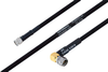 MIL-DTL-17 SMA Male to SMA Male Right Angle Cable 18 Inch Length Using M17/84-RG223 Coax - PE3M0052-18 - Pasternack