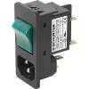 IEC Appliance Inlet C14 with Circuit Breaker TA35 2-pole -- 6135 - Image
