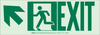 Brady Bradyglo B-984 Polyester Rectangle White Exit Sign - 21 in Width x 7 in Height - Glow in the Dark - TEXT: EXIT - 114661 - 754473-17705 - R. S. Hughes Company, Inc.