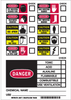 Brady Black / Red / Yellow on White Personal Protective Equipment Label - Printed Text = DANGER EYE PROTECTION REQUIRED HERE (w/ check boxes) - 58711 - 754476-58711 - R. S. Hughes Company, Inc.