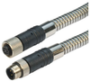 Category 5e M12 4 Position D code Armored Double Shielded Industrial Cable, M12 M/M12 F, 2.0m - T5A00024-2M - MilesTek Corporation