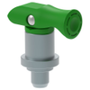 Spring Loaded Plunger, Flare-in, thin panel, Small Size, With hold-open feature, Green - 56-471-1-014 - Southco