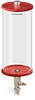 Red Color Key, Clear View Single Feed Manual Lubricator, 1 gal Acrylic Reservoir, 1/8” Female NPT Outlet, 5/8”-18 Thread for Remote Mounting - B5161-128ABRRW - Oil-Rite Corp.