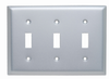 Toggle Switch Openings, Three Gang, Aluminum - SA3 - Legrand