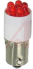 Lamp, LED;T-3 1/4;Red;252mcd;Miniature Bayonet;120VAC;9mA;660nm;1.09In.;80degC - 70081430 - Allied Electronics, Inc.